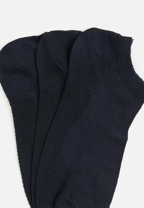 Superbalist - Plain 3-pack ankle socks - navy x3
