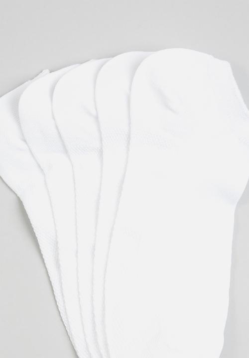 Superbalist - Plain 5-pack ankle socks - white x5