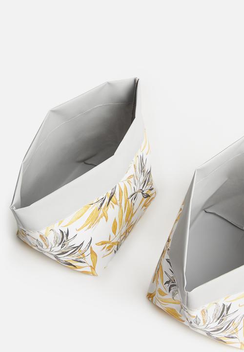 Inspired Vision Studios - Sierra set of 2 canvas planters - mustard