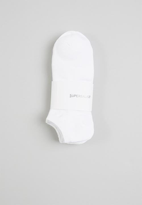 Superbalist - Plain 3-pack ankle socks - white x3