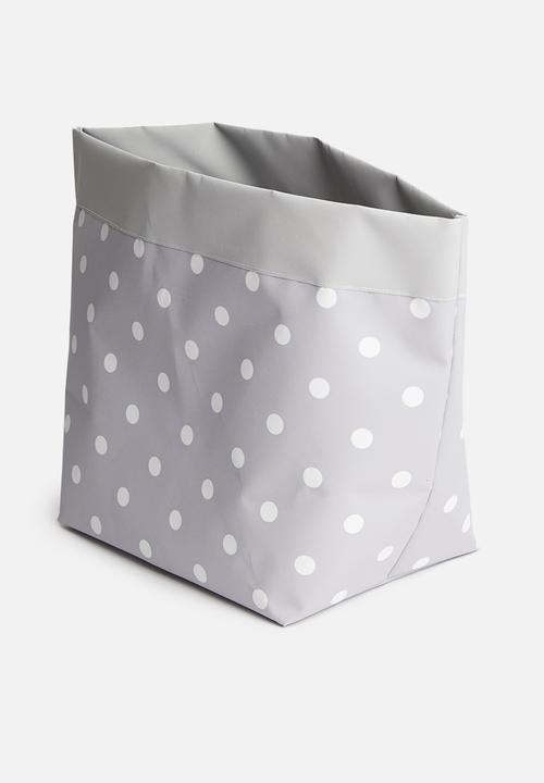 Inspired Vision Studios - Mist canvas Storage basket- grey