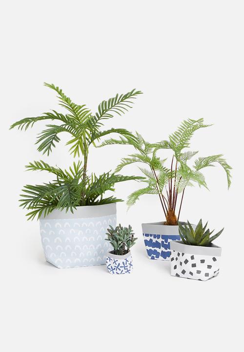 Inspired Vision Studios - Mist canvas Storage basket- grey