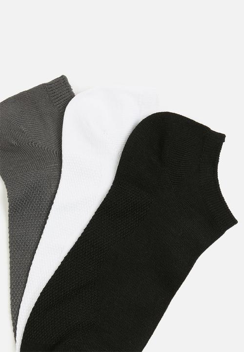 Superbalist - Plain 3-pack ankle socks - multi