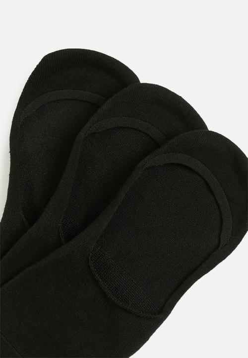 Superbalist - Plain secret socks 3 pack - black x3