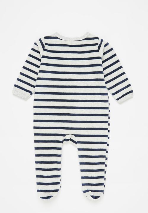 Pop Candy - Velvet sleepsuit - black & white