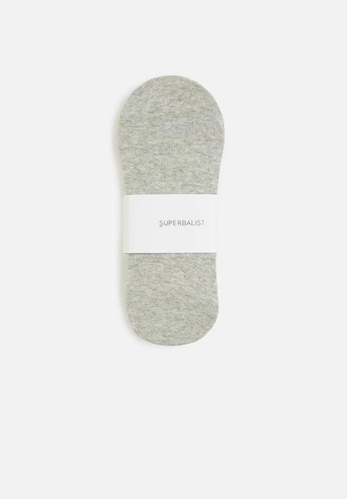 Superbalist - Plain secret socks 3 pack - grey x3