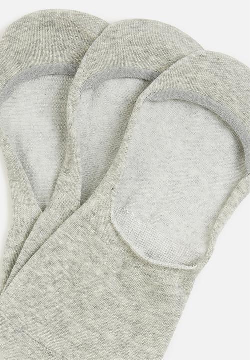 Superbalist - Plain secret socks 3 pack - grey x3