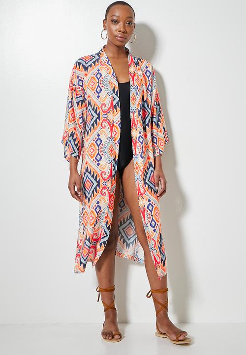Superbalist - Midi cover up - water colour ikat