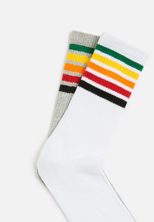 Superbalist - 2-pack retro - grey/white