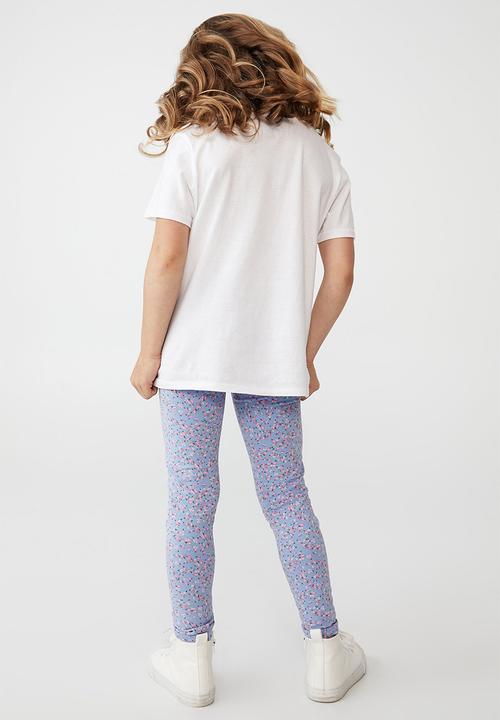 Cotton On - Huggie tights - dusk blue/somerset ditsy