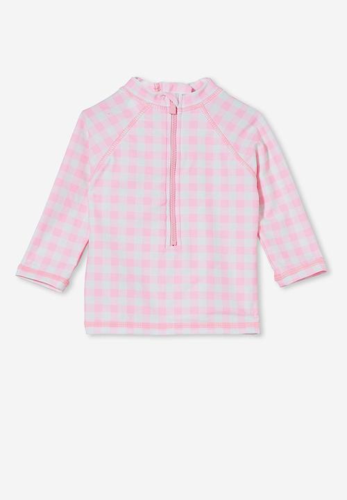 Cotton On - Freddie rash vest - cali pink/vanilla dylan gingham