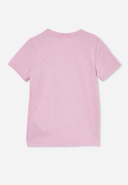 Cotton On - Stevie short sleeve embellished tee - orchid haze/ butterfly