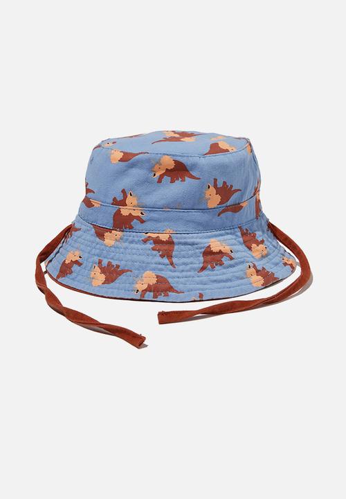 Cotton On - Reversible bucket hat - chutney dusk/blue dino