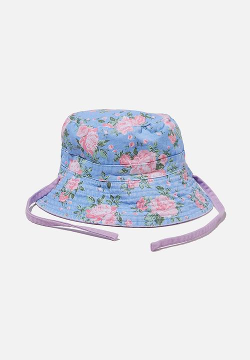 Cotton On - Reversible bucket hat - pale violet/whitby rosie floral