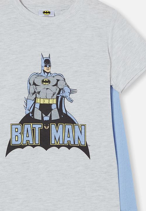 Cotton On - Short sleeve license cape tee - lcn wb summer grey marle / batman