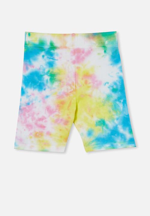Cotton On - Hailey bike short - bright rainbow tie dye