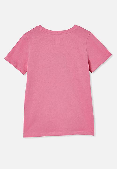Cotton On - Penelope short sleeve tee - pink gerbera/somewhere