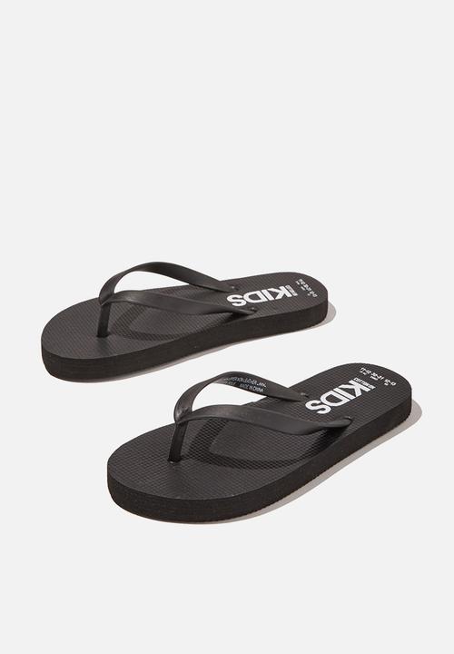 Cotton On - Printed flip flop - black 