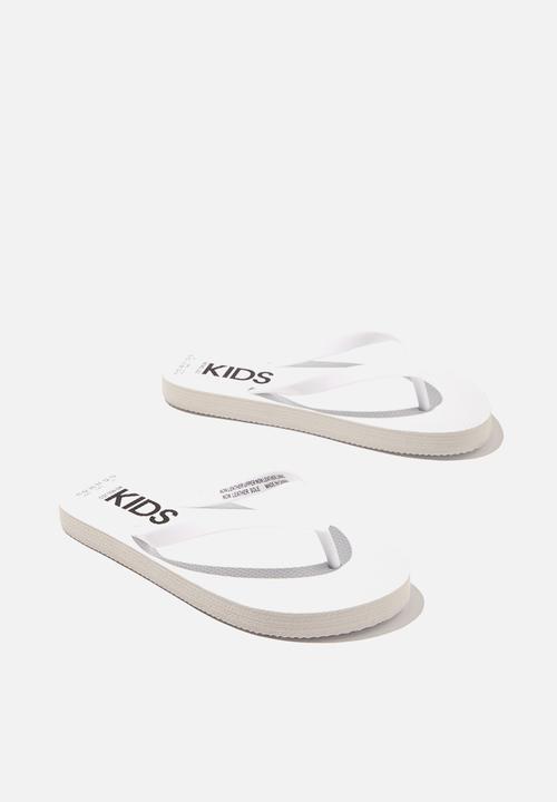 Cotton On - Printed flip flop - white