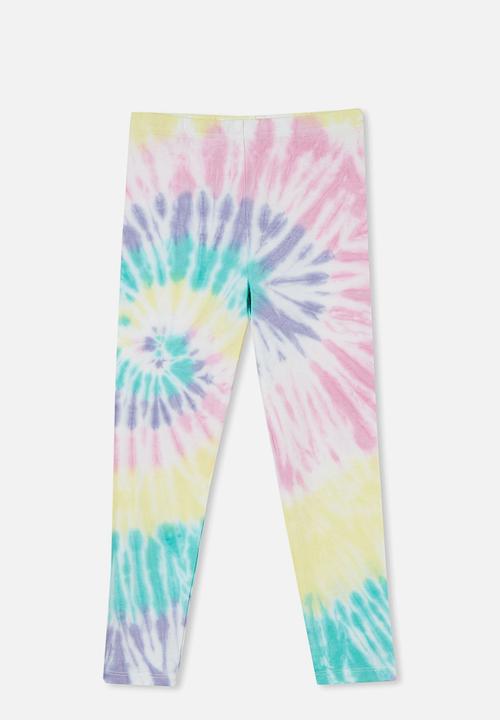 Cotton On - Huggie tights - pastel rainbow spiral tie dye