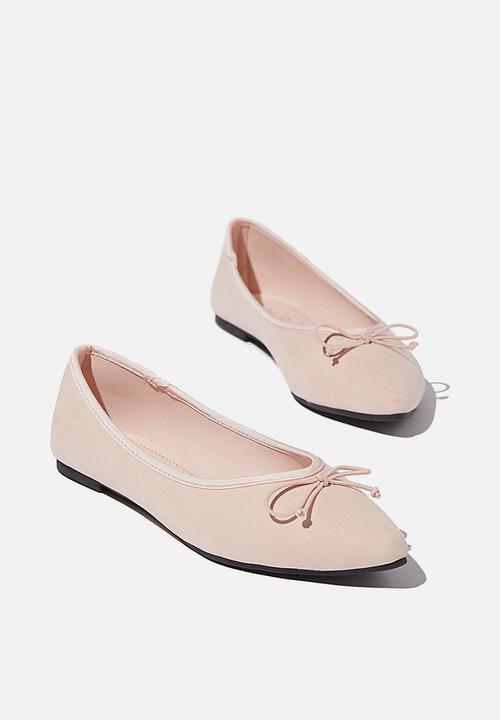 Cotton On - Essential evelyn point ballet - dusty pink
