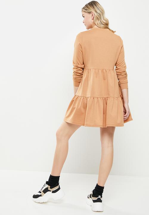 Blake - Tiered mini dress - tan 