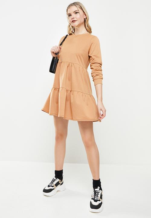 Blake - Tiered mini dress - tan 