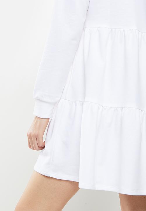 Blake - Tiered mini dress - white 