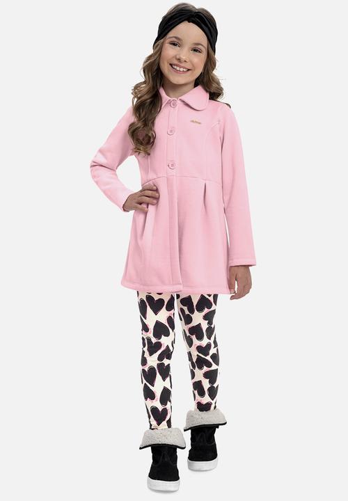 Quimby - Girls coat & legging set - pink