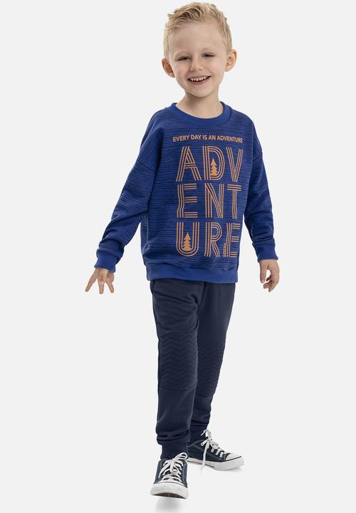 Quimby - Boys adventure printed sweatshirt - blue