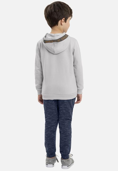Quimby - Boys jacket & pants set - grey & blue