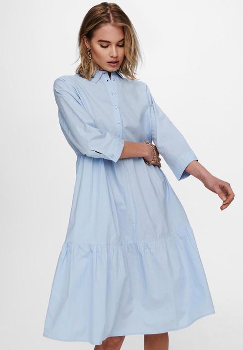 Jacqueline de Yong - Ulle 3/4 maxi dress - cashmere blue