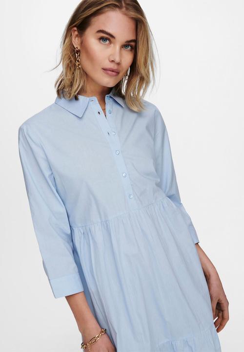 Jacqueline de Yong - Ulle 3/4 maxi dress - cashmere blue