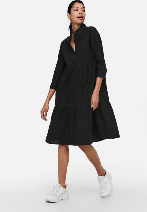 Jacqueline de Yong - Ulle 3/4 maxi dress - black