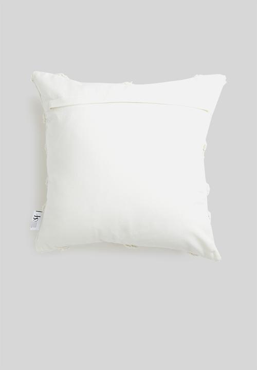Sixth Floor - Nero tufted cushion cover - white