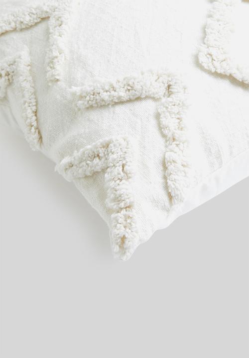 Sixth Floor - Nero tufted cushion cover - white