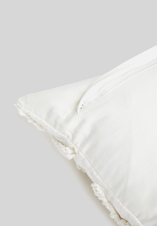 Sixth Floor - Nero tufted cushion cover - white