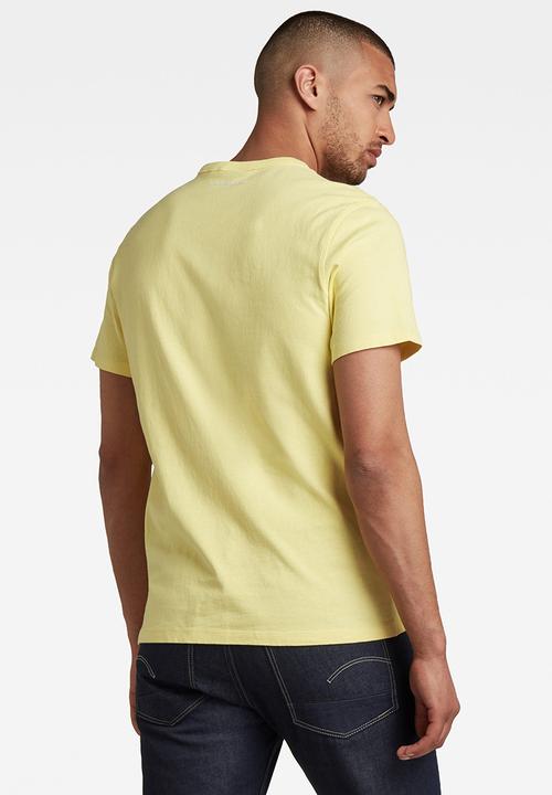 G-STAR - Badge logo+ short sleeve T-shirt - dk bleach yellow