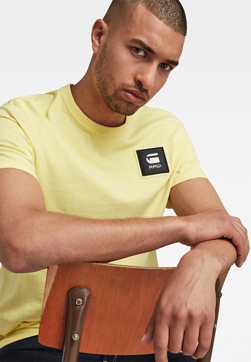 G-STAR - Badge logo+ short sleeve T-shirt - dk bleach yellow