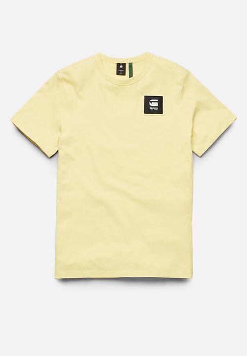 G-STAR - Badge logo+ short sleeve T-shirt - dk bleach yellow
