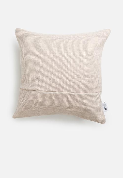 Stonewashed canvas cushion cover - blush