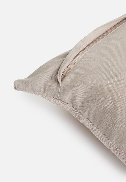 Sixth Floor - Stonewashed canvas cushion cover - blush