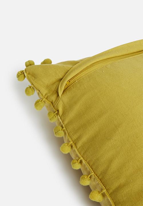 Sixth Floor - Pampa velvet cushion cover - mustard