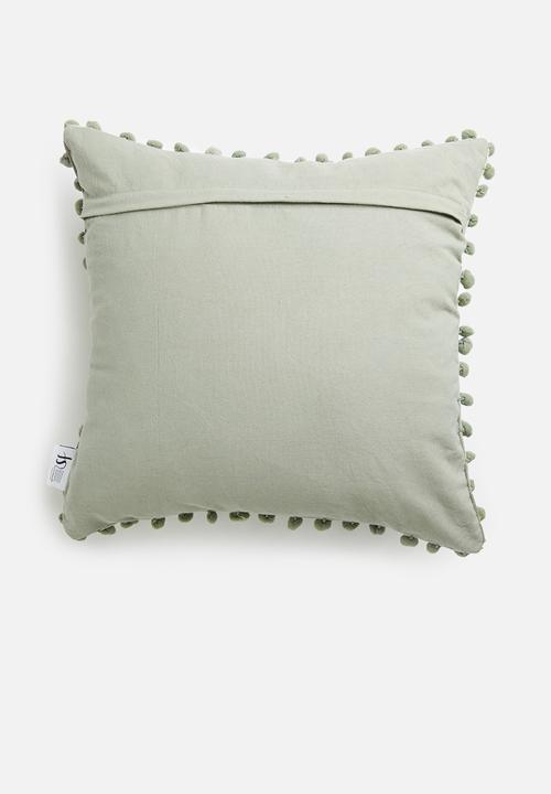 Sixth Floor - Pampa velvet cushion cover - sage