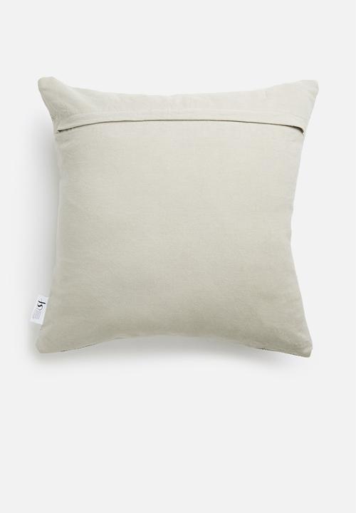 Sixth Floor - Stonewashed canvas cushion cover - grey