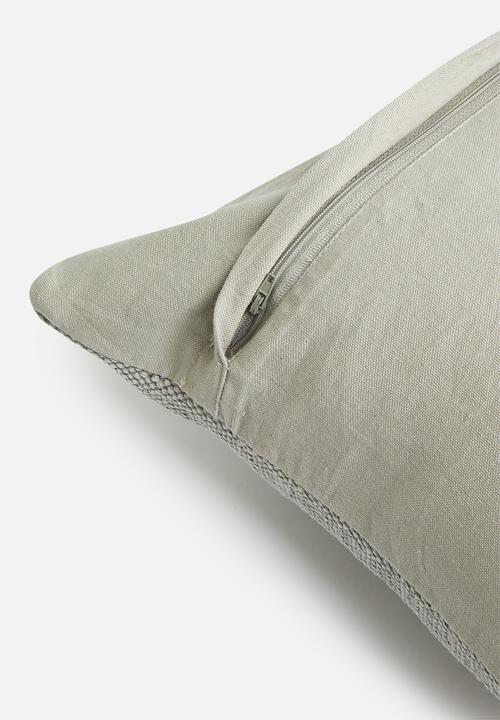 Sixth Floor - Stonewashed canvas cushion cover - grey