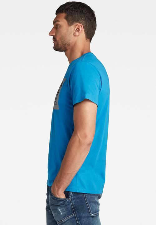 G-STAR - Originals logo T-shirt - pop blue