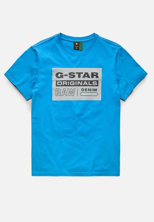 G-STAR - Originals logo T-shirt - pop blue