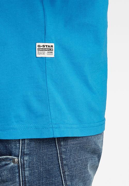G-STAR - Originals logo T-shirt - pop blue