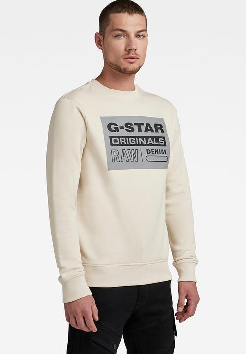 G-STAR - Original label R sweater - whitebait